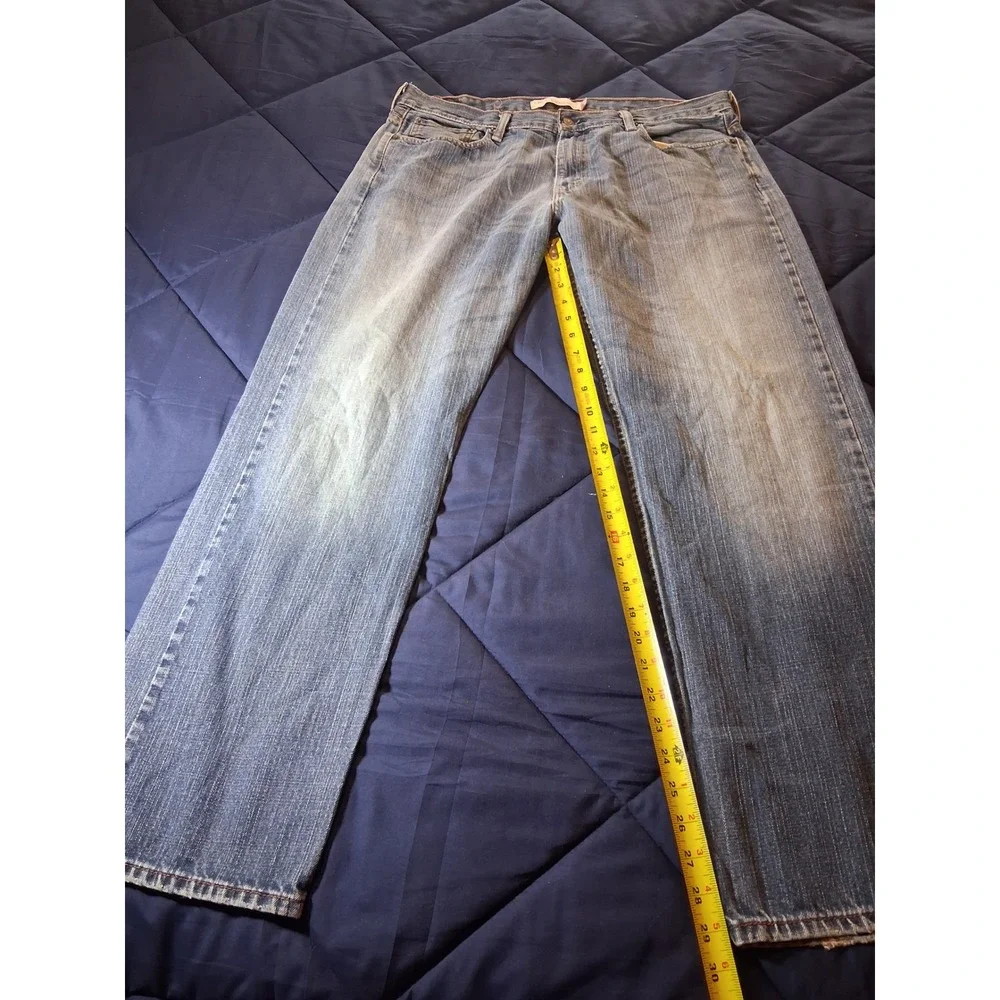 Levis 569 Loose Straight Leg Jeans Mens‎ 38x29 Light Wash Blue Denim Y2k